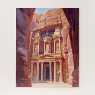 Quebra-cabeça Arte de Pintura de Viagem Petra Jordânia
