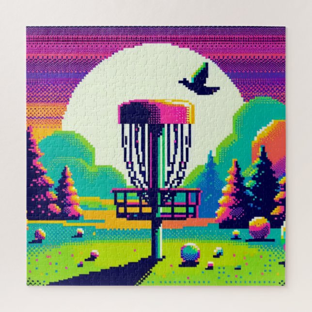 Quebra-cabeça Arte de Pixel de Golf de Disco (Vertical)