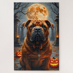 Quebra-cabeça Arte de retrato de Shar-Pei no Templo Assombrado d