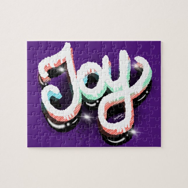 Quebra-cabeça Arte de Rua com Letreiros à Mão Joy Faith (Horizontal)