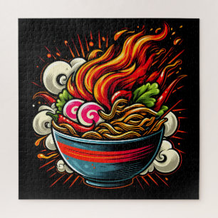 Quebra-cabeça Arte de Rua de Ramen Japonês Apimentado