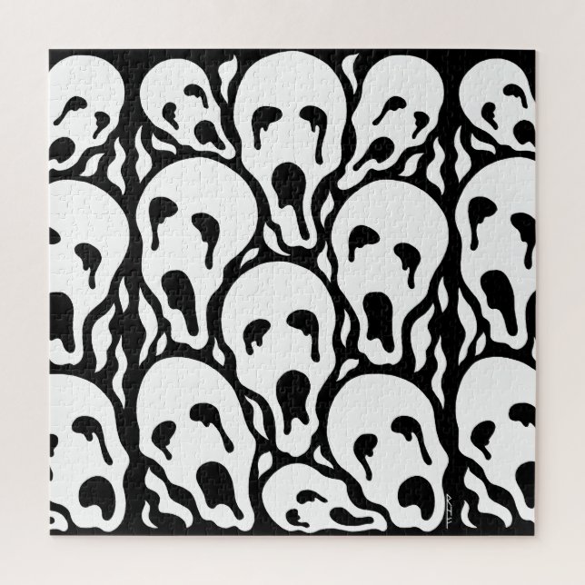 Quebra-cabeça Arte de Terror Estranho das Almas Torturadas (Vertical)