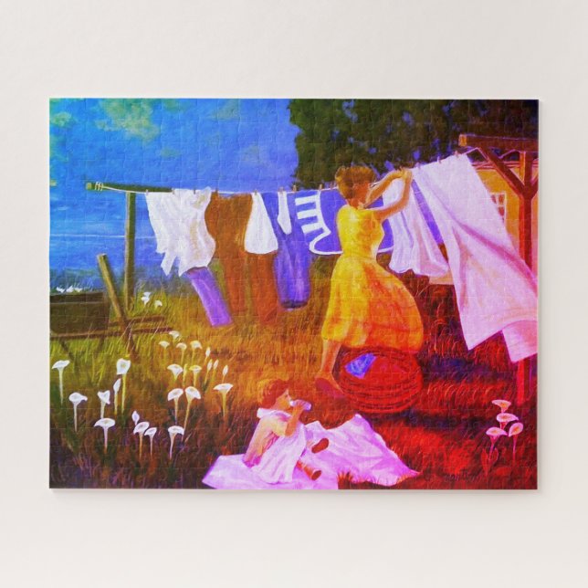 Quebra-cabeça Arte de trabalho diária das mães clássicas (Horizontal)