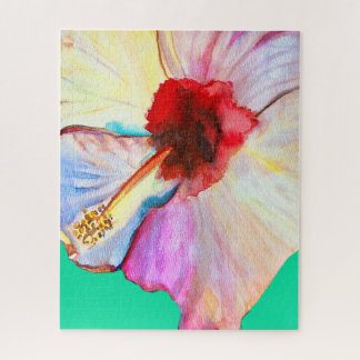 Quebra-cabeça Arte de tulipas de aquarela rosa