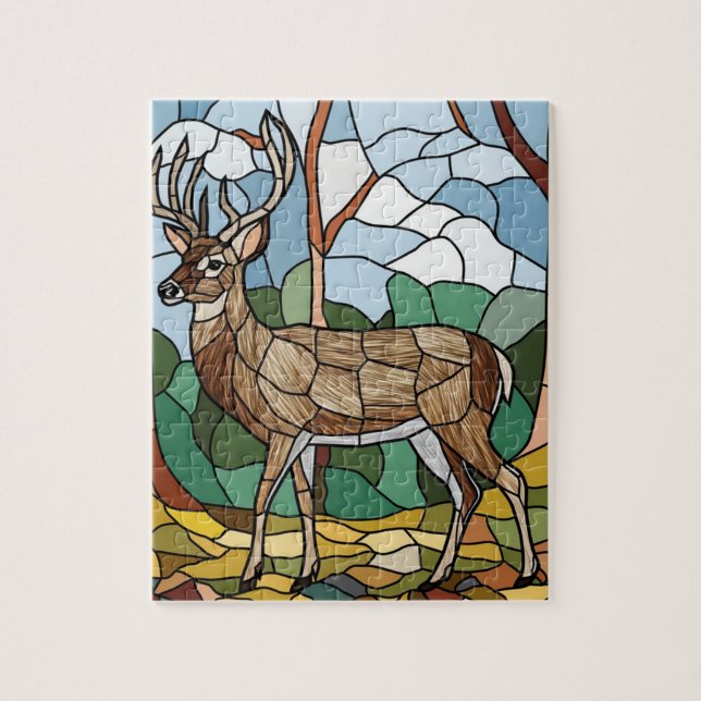 Quebra-cabeça Arte De Vidro Arrejada, Estilo De Vidro Estilado (Vertical)