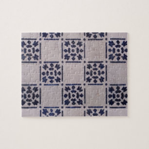 Quebra-cabeça Arte de Vintagem Gráfica Quadrada de Azulejo Bran