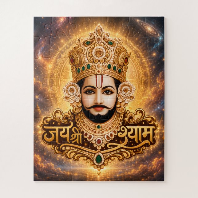 Quebra-cabeça Arte Devocional Jai Shri Khatu Shyam Ji (Vertical)