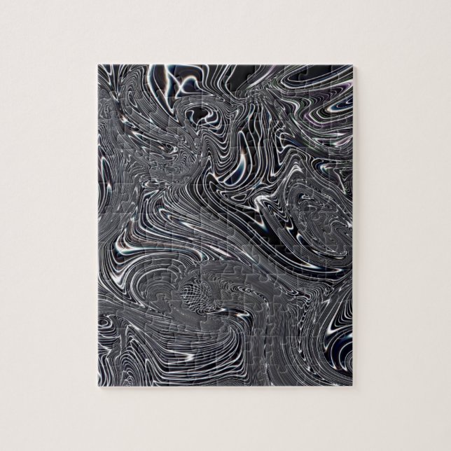 Quebra-cabeça Arte digital Abstrato a preto e branco (Vertical)