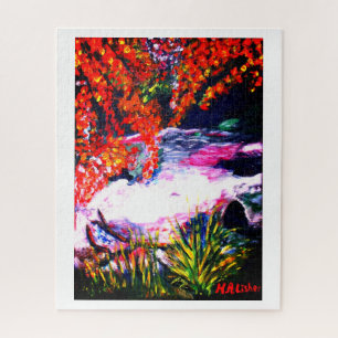 Quebra-cabeça Arte do córrego da floresta