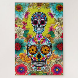 Quebra-cabeça Arte do Crânio do Açúcar - Arte da Lembrança