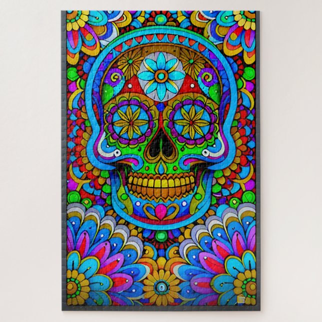 Quebra-cabeça Arte do Crânio do Açúcar - Um Espectro de Espírito (Vertical)