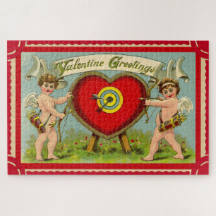 Quebra-cabeça Arte do cupido do dia dos namorados vintage