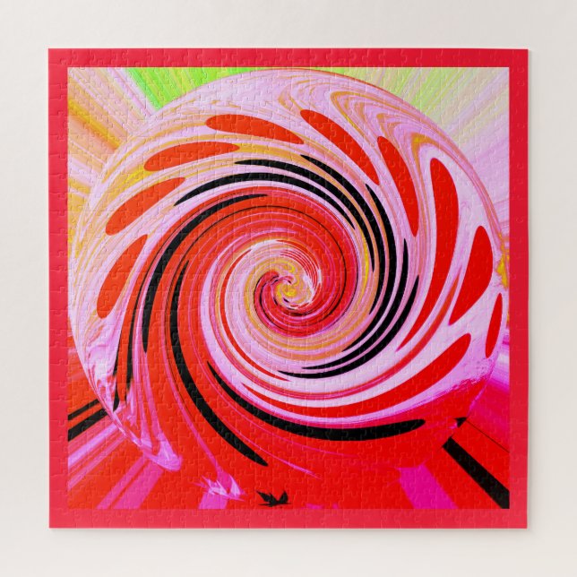 Quebra-cabeça Arte do dia sol quente vermelha (Vertical)