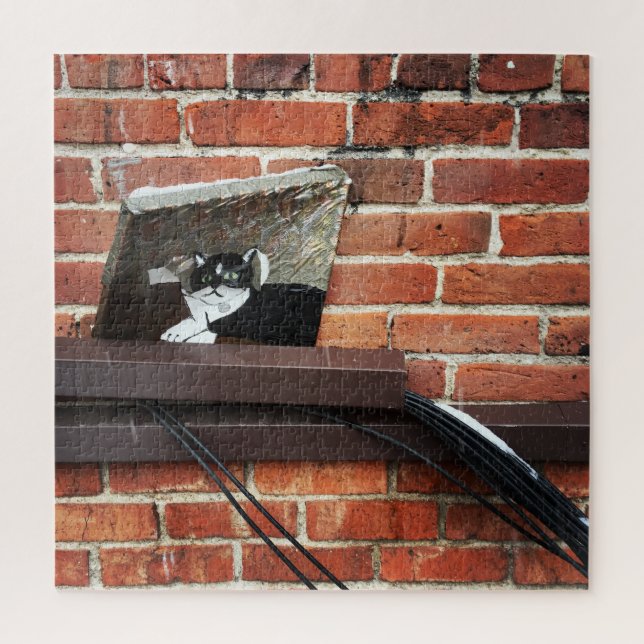 Quebra-cabeça arte do gato beco (Vertical)