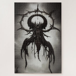 Quebra-cabeça Arte do Horror Gótico Escuro: Omen Escuro