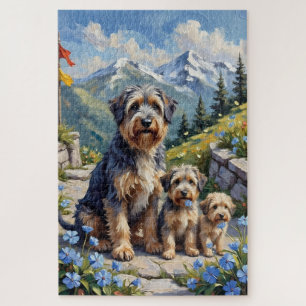 Quebra-cabeça Arte do Jardim da Montanha do Terrier Tibetano