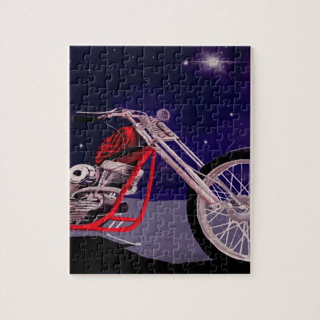 Quebra-cabeça Arte do luar da motocicleta (Vertical)