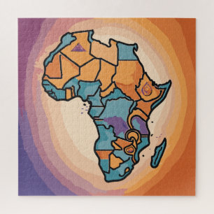 Quebra-cabeça Arte do mapa africano