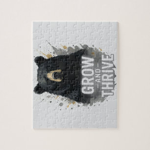 Quebra-cabeça Arte do Urso Negro Majestoso