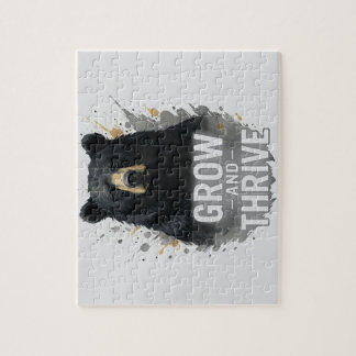 Quebra-cabeça Arte do Urso Negro Majestoso