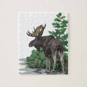 Quebra-cabeça Arte dos alces de Bull