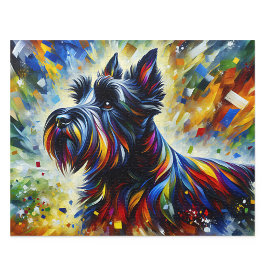 Quebra-cabeça Arte em Acrílico do Terrier Escocês: Scottie Preto
