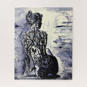 Quebra-cabeça Arte em Aquarela - Senhora da Natureza - Personali