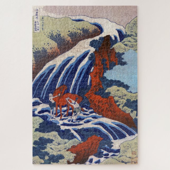Quebra-cabeça Arte em cenários ukiyo-e em cascata oriental japon (Vertical)