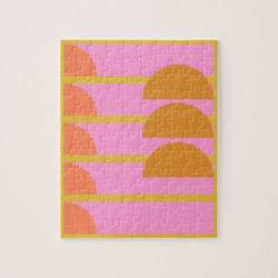 Quebra-cabeça Arte Escandinávia Geométrica Cólatra Rosa