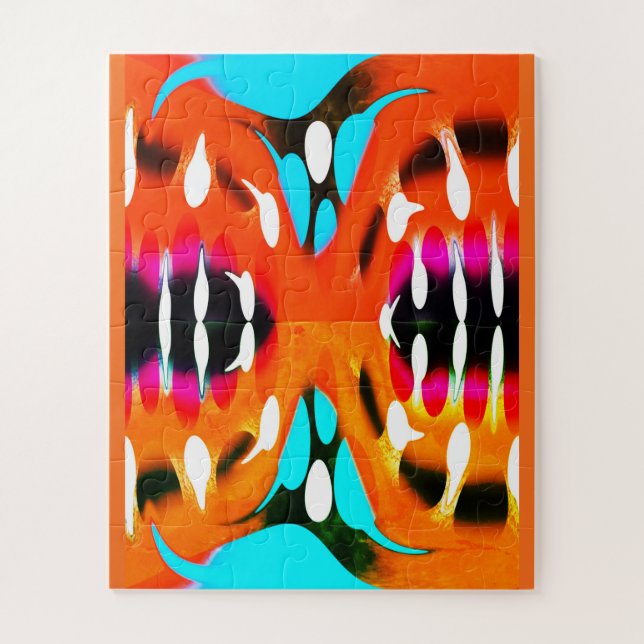 Quebra-cabeça Arte espacial laranja quente (Vertical)