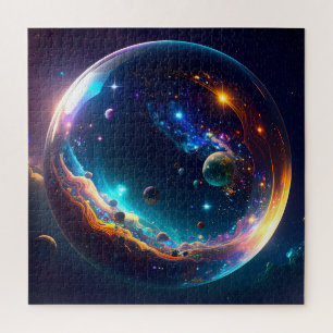 Quebra-cabeça Arte Fantasia Galáxia Bolha Cósmica