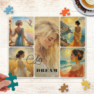 Quebra-cabeça Arte Feminina Personalizada de Colagem Puzzle