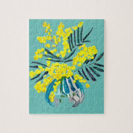 Quebra-cabeça Arte floral australiana Wattle Mimosa