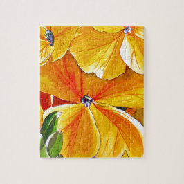 Quebra-cabeça Arte floral em aquarela original Wallflower