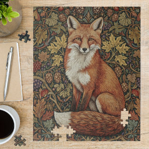 Quebra-cabeça Arte Florestal Vintage William Morris Fox