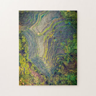Quebra-cabeça Arte fotográfica de campo de arroz