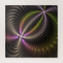 Arte Fractal 3D Colorida abstrato brilhante