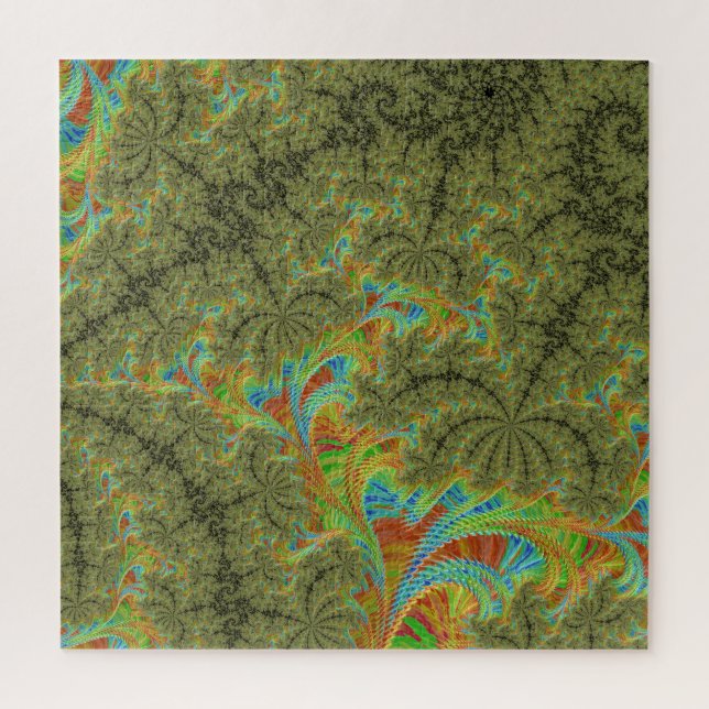 Quebra-cabeça Arte Fractal Espiral Psicodélico Trippy (Vertical)