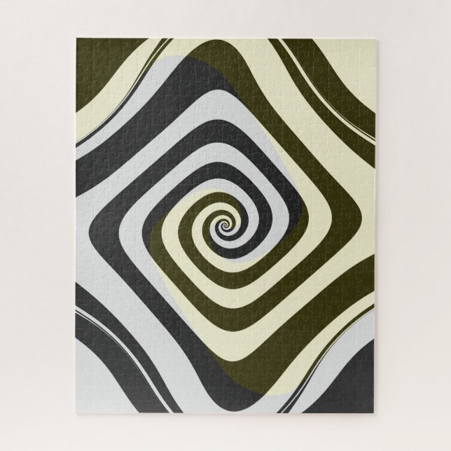 Quebra-cabeça Arte Fractal Hipopótica Psicodélica (Vertical)