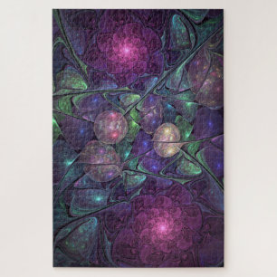 Quebra-cabeça Arte Fractal Moderna Abstrato de Brilhante Colorid