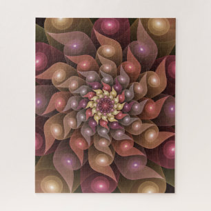 Quebra-cabeça Arte Fractal Moderna Abstrato de Flor Shiny Surrea