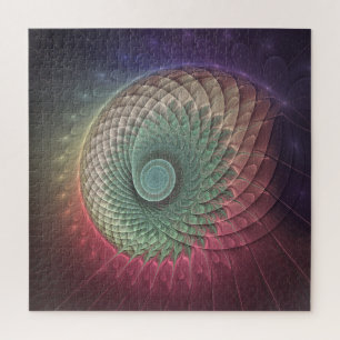 Quebra-cabeça Arte Fractal Moderna Colorida abstrato Snail