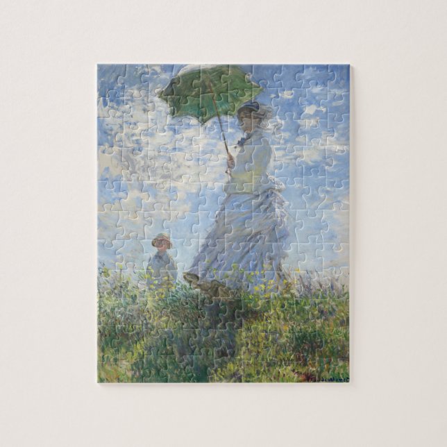 Quebra-cabeça Arte Francês Antigo Claude Monet Mãe e Filho (Vertical)