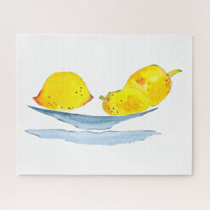 Quebra-cabeça Arte fruta de limões amarelos