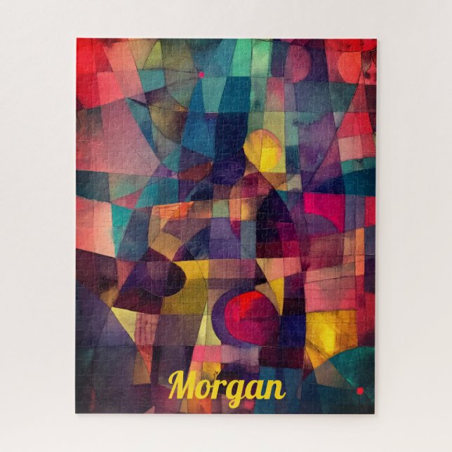 Quebra-cabeça Arte Geométrica de Abstrato Vivid Personalizada (Vertical)