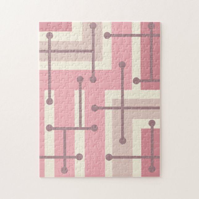 Quebra-cabeça Arte Geométrica Maze Rosa Vanilla (Vertical)