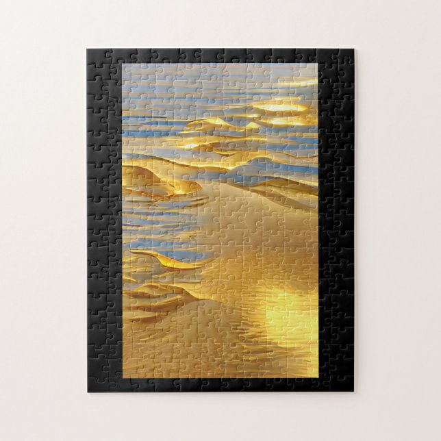 Quebra-cabeça arte gráfica de areia ouro (Vertical)
