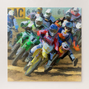 Quebra-cabeça Arte Gráfica de Raça Motocross