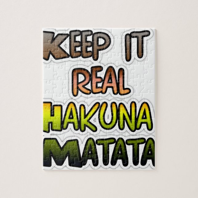 Quebra-cabeça Arte Inspiracional "Mantenha-A Realmente Hakuna Ma (Vertical)