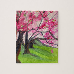 Quebra-cabeça Arte japonesa da flor de cerejeira de Sakura